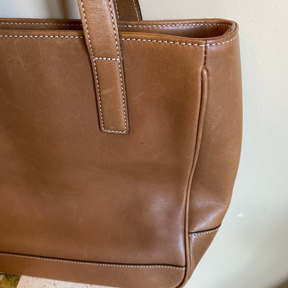 Coach Tan Leather Tote Bag - Picture 5 of 9